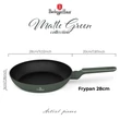 Kép 2/9 - Berlinger Haus Matte Green TitánPro bevonatú Serpenyő 28 cm-es (BH-8152)
