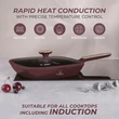 Kép 7/9 - Berlinger Haus Leonardo Nordic Indukciós Grill Serpenyő fedővel 28 cm-es (BH-8298)
