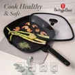 Kép 5/8 - Berlinger Haus Black Rose Indukciós Grill Serpenyő fedővel 28 cm-es (BH-8355)