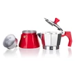Kép 3/6 - Banquet Campi Red 3 személyes kotyogós kávéfőző (BQ-49025031)