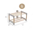 Kép 1/6 - Sev Plastik WoodLine Fa Tárolópolc 2 Szintes (SV-001)