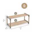 Kép 1/6 - Sev Plastik WoodLine Fa Tárolópolc 2 Szintes (SV-004)