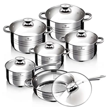 Blaumann Gourmet Line Jumbo 12 részes rozsdamentes acél edénykészlet (BL-1031) 