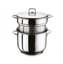 CEV Arian rozsdamentes fazék tésztafőző betéttel és fémfedővel 8 L (92099) 