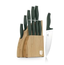 Berlinger Haus Matte Green 10 részes Késkészlet bambusz állvánnyal (BH-3123)