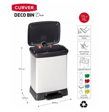 CURVER SZELEKTÍV fémhatású pedálos szemetes 10L+18L (CU-981) 
