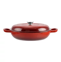 Zománcozott Öntöttvas Szeletsütő lábas fedővel 30 cm-es (10272)