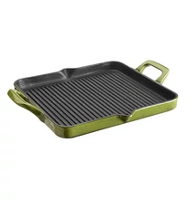 La Cuisine Green Zománcozott Öntöttvas Grill-, Rostsütő (432032) 
