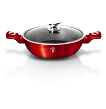 Berlinger Haus Burgundy Metallic Line Indukciós alacsony lábas fedővel 32cm-es (BH-1264)