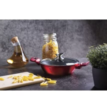 Berlinger Haus Burgundy Metallic Line Indukciós alacsony lábas fedővel 24 cm-es (BH-1262) 
