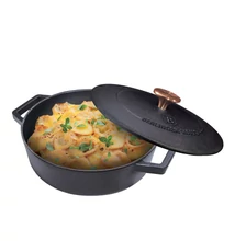 Berlinger Haus Black Rose Öntöttvas alacsony lábas fedővel 26 cm-es (BH-6493)