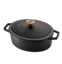 Berlinger Haus Black Rose Öntöttvas ovális lábas fedővel 32 cm-es (BH-6518)