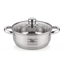 Happy Cooking Rozsdamentes Lábas Üvegfedővel 2,5 L (RS-1227-20)