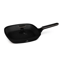Berlinger Haus Black Rose Indukciós Grill Serpenyő fedővel 28 cm-es (BH-8355)