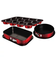Berlinger Haus Burgundy 3 részes tortaforma szett muffin sütővel (BH-7635)