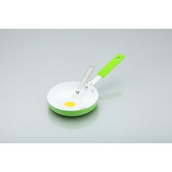 Happy Cooking Kerámia bevonatú mini serpenyő fordítólapáttal 14 cm-es (RS-1159)