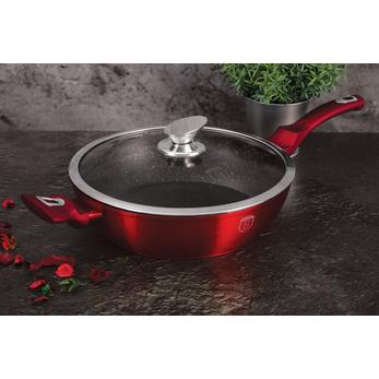Berlinger Haus Burgundy Metallic Indukciós serpenyő fedővel 28 cm-es (BH-1260) 