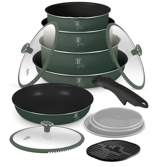Berlinger Haus Matte Green 13 részes edénykészlet (BH-8423)