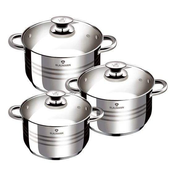 Blaumann Gourmet Line 6 db-os rozsdamentes acél edénykészlet (BL-3174) 