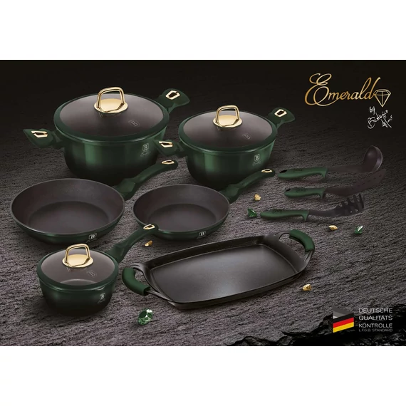 Berlinger Haus Smaragdzöld 12+2 részes edénykészlet (BH-6066)