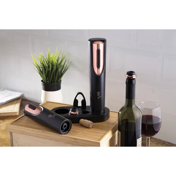 Berlinger Haus Black Rose elektromos dugóhúzó vákuum pumpával+2 db dugó (BH-9134)