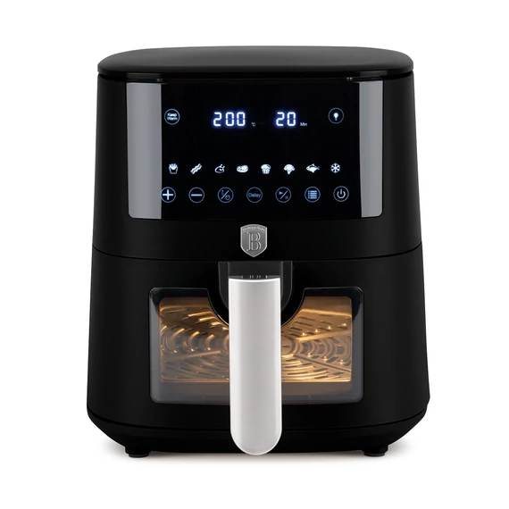 Berlinger Haus Black Silver 5 l-es Forrólevegős Sütő LCD Kijelzővel (BH-9557)