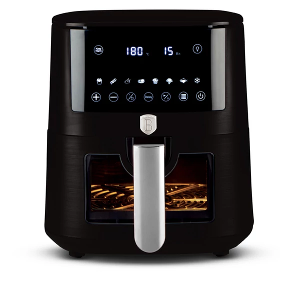 Berlinger Haus Black Silver 8 l-es Forrólevegős Sütő LCD Kijelzővel (BH-9605)