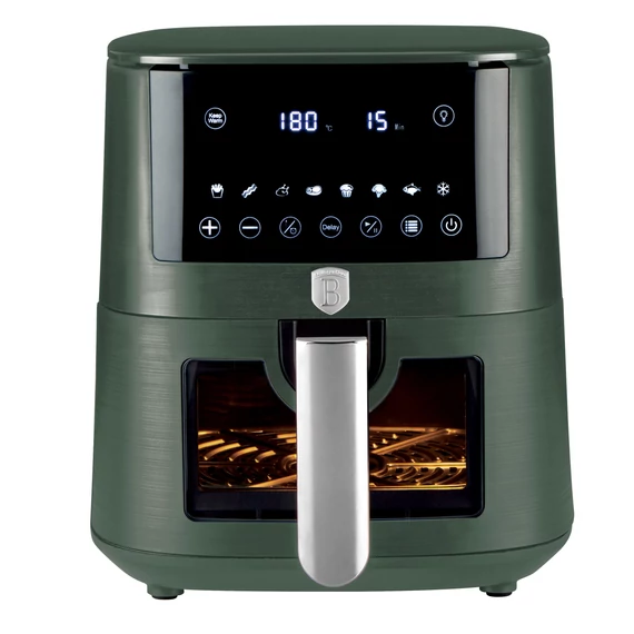 Berlinger Haus Matte Green 5 l-es Forrólevegős Sütő LCD Kijelzővel (BH-9709)