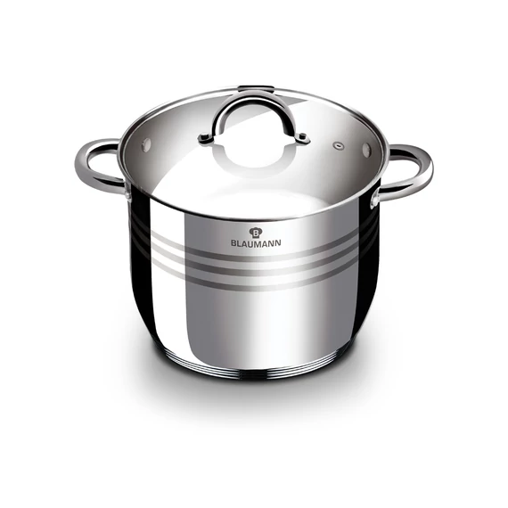 Blaumann rozsdamentes fazék üvegfedővel 5,8 L (BL-1009)
