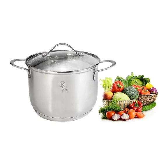 Berlinger Haus Silver Jewellery rozsdamentes fazék üvegfedővel 15,5 L (BH-6288)