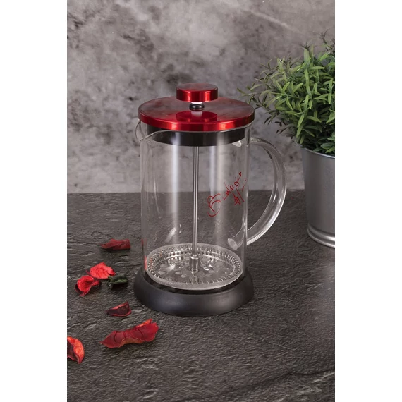 Berlinger Haus Burgundy Dugattyús Kávé- Teafőző 600 ml-es (BH-1497)