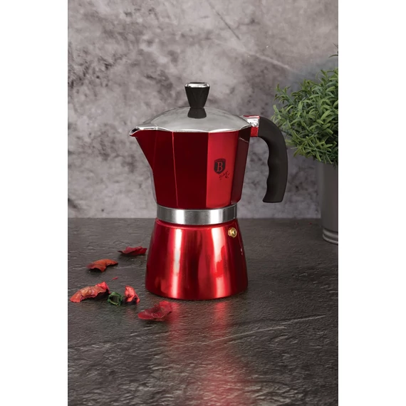 Berlinger Haus Burgundy Metallic Line 3 személyes kotyogós kávéfőző (BH-8544)