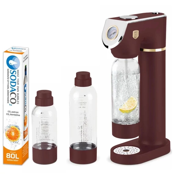  Berlinger Haus Leonardo Szódagép SodaCo CO2 patronnal, 2 db palackkal (BH-8555C) 