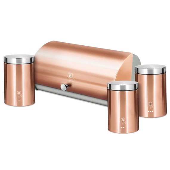 Berlinger Haus Rose Gold Kenyértartó 3 db-os Tároló szettel (BH-6730) 