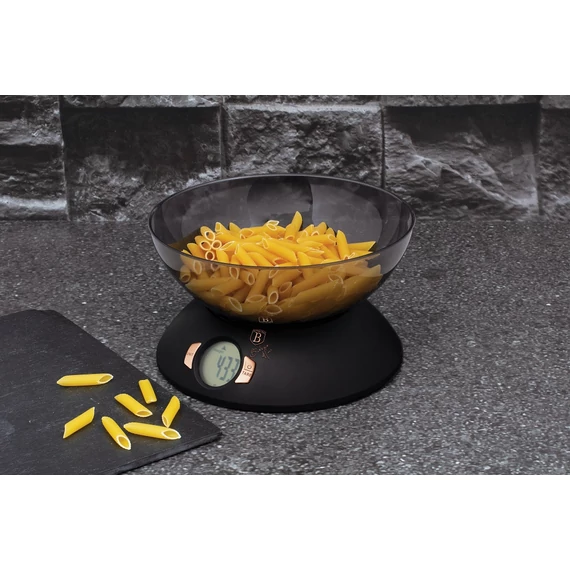 Berlinger Haus Black Rose digitális konyhai mérleg tállal (BH-9276) 
