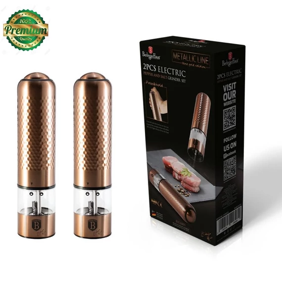 Berlinger Haus 2 db-os elektromos só-és borsőrlő szett Metallic Line Rose Gold Edition (BH-6415) 