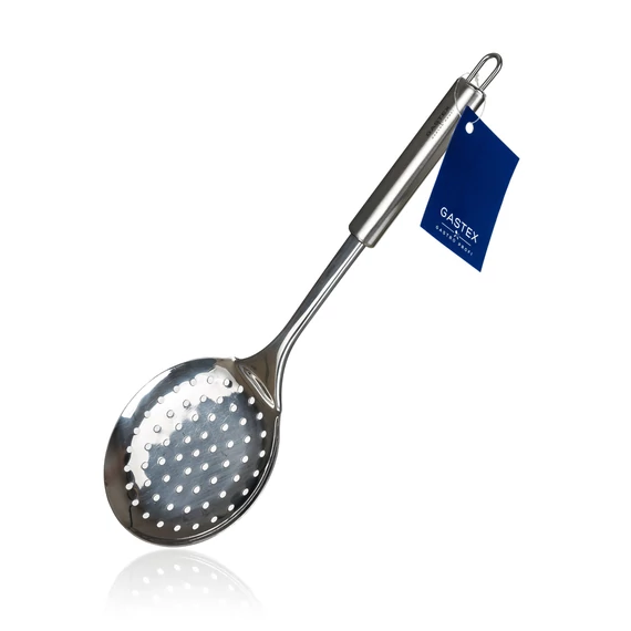 Gastex rozsdamentes lyukacsos kerek kiszedőkanál 33x11cm (84762024)