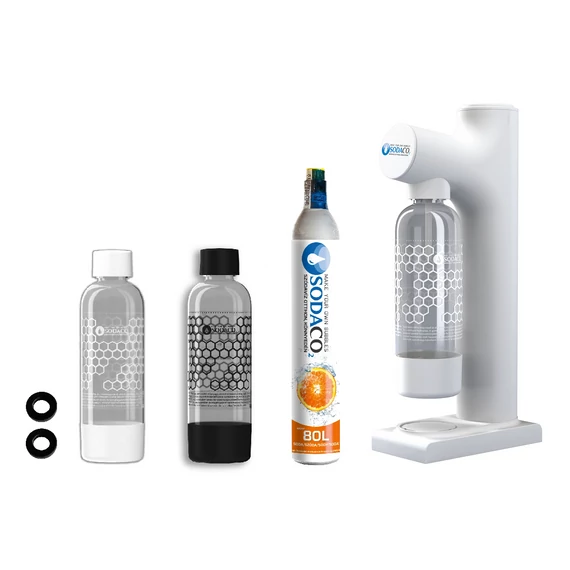 Prince Gray Szódagép SodaCo CO2 patronnal, 2 db palackkal, tömítéssel (P-100/G) 