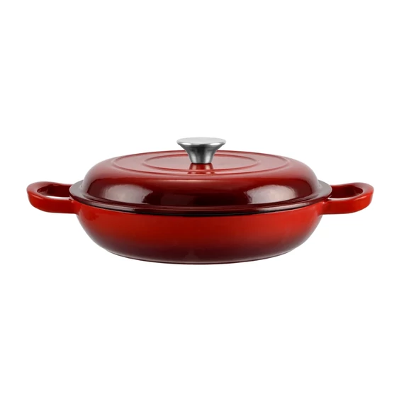 Zománcozott Öntöttvas Szeletsütő lábas fedővel 27 cm-es (10133)