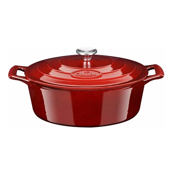 La Cuisine Berry öntöttvas ovális lábas fedővel 29 cm-es (432042)