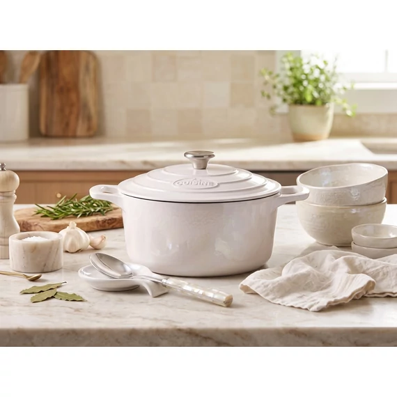  La Cuisine Cream öntöttvas lábas fedővel 26 cm-es (432043)