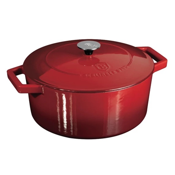 Berlinger Haus Burgundy Öntöttvas lábas fedővel 28 cm-es (BH-8643)