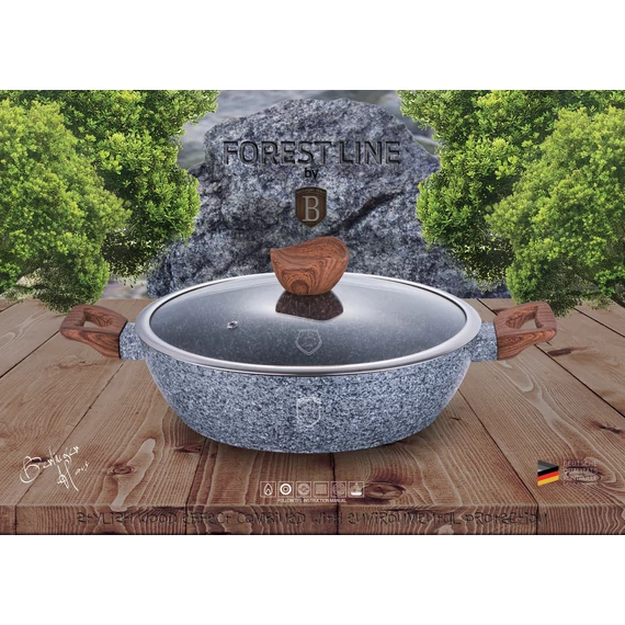 Berlinger Haus Forest Line indukciós alacsony lábas fedővel 32 cm-es (BH-1202)  