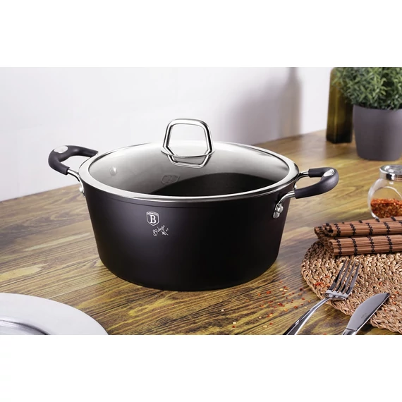 Berlinger Haus Black Professional Indukciós lábas fedővel 28 cm-es (BH-6124)