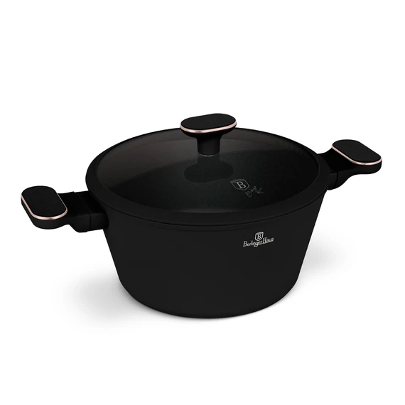 Berlinger Haus Black Rose TitánPro bevonatú Lábas fedővel 24 cm-es (BH-8358) 