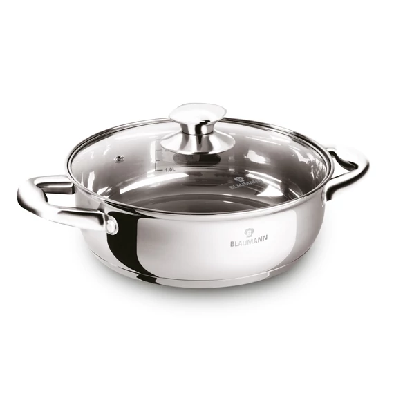 Blaumann PROFESSIONAL rozsdamentes lábas üvegfedővel 2,75L (BL-3865)