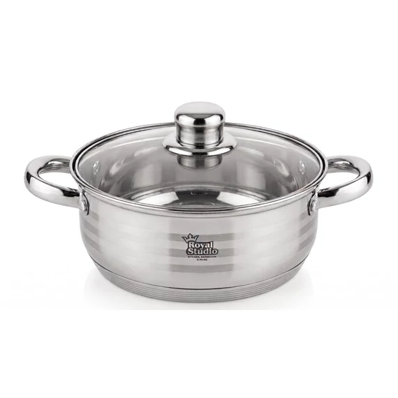 Happy Cooking Rozsdamentes Lábas Üvegfedővel 2,5 L (RS-1227-20)