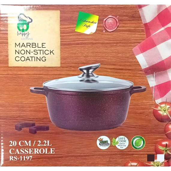 Happy Cooking Márvány Bevonatú Indukciós Lábas 2,2 l (RSB-1197)