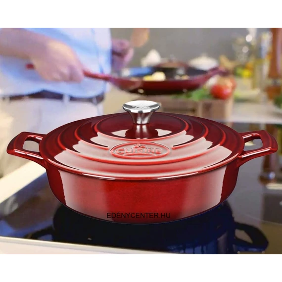  La Cuisine Berry öntöttvas alacsony lábas fedővel 28 cm-es (432024)