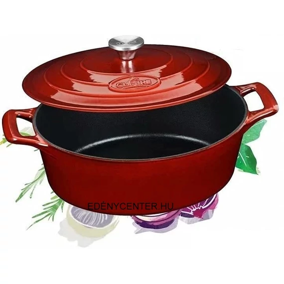 La Cuisine Berry öntöttvas ovális lábas fedővel 29 cm-es (432028)